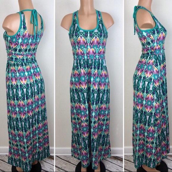 Mountain Hardwear Dresses & Skirts - Mountain Hardwear Wick UPF Halter Maxi Turquoise S